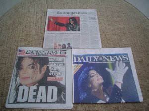 New York Daily News June 26 2009 Michael Jackson Death Newspaper 