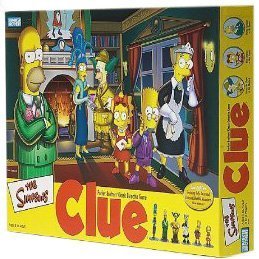 SIMPSONS CLUE 2nd EDITION by PARKER BROTHERS HOMER MARGE BART LISA