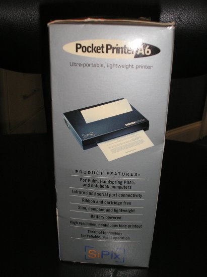 SIPIX POCKET A6 MOBILE PRINTER ULTRA PORTABLE FOR PALM HANDSPRING PDA SIPIX POCKET A6 MOBILE PRINTER ULTRA PORTABLE FOR PALM HANDSPRING PDA