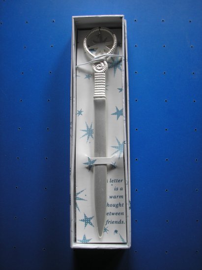 Vintage HALLMARK LETTER OPENER - "A LETTER IS A WARM THOUGHT BETWEEN FRIENDS" - BRAND NEW!