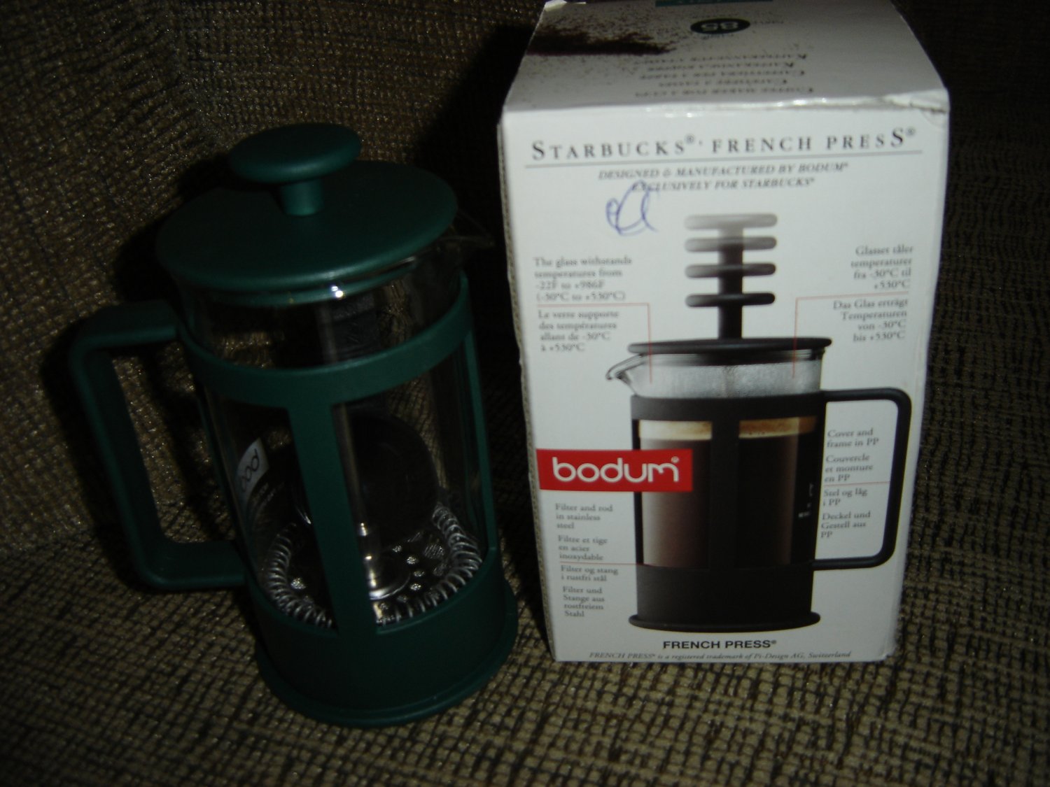 STARBUCKS BODUM 3 CUP NO. 1783 S FRENCH PRESS COFFEE MAKER - BRAND NEW!