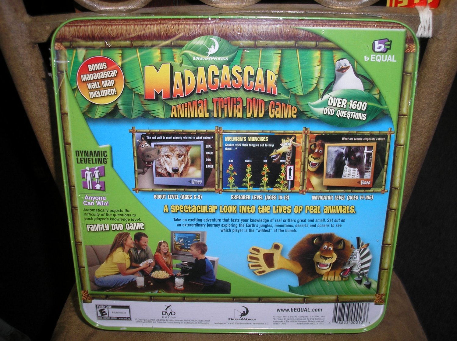 MADAGASCAR ANIMAL TRIVIA DVD GAME by SPECIALTY BOARD GAMES FAMILY