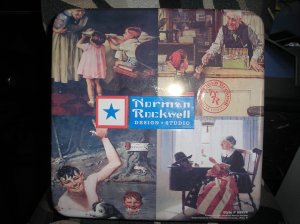 NORMAN ROCKWELL Design Studio - FOUR PUZZLES in ONE COLLECTIBLE TIN by PARADISE CREATIONS - NEW!