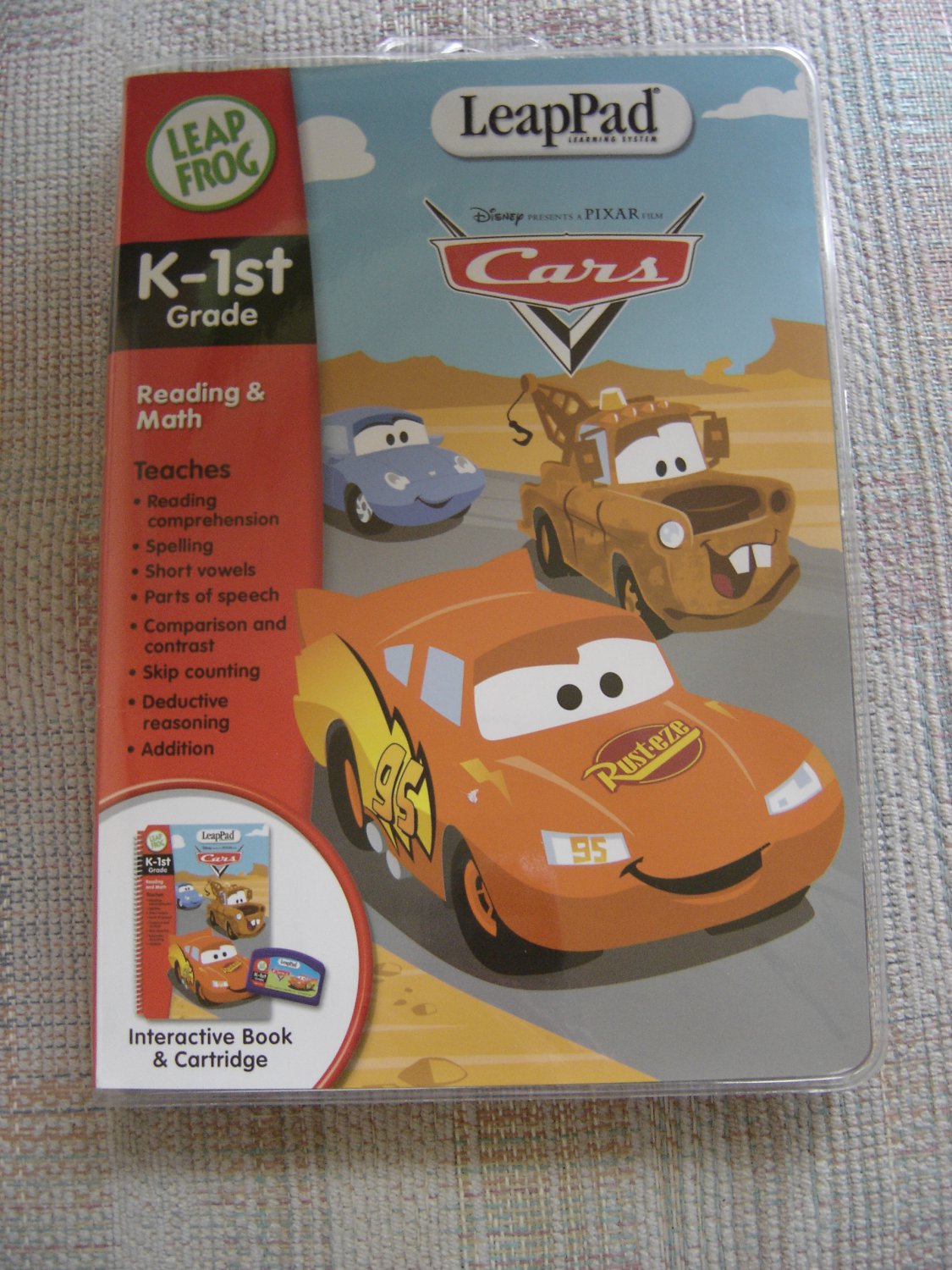 Leap Frog LeapPad Disney Pixar Cars K-1st Grade Book and Cartridge - BRAND NEW!