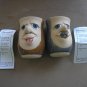Vintage Pottery, Face Shot Glasses. The Village Pottery, Nova Scotia Handmade - New!