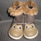 POLLIWALKS KIDS "TOYS FOR FEET" MONKEY PULL ON BOOTS with SUEDE UPPER - SIZE 8 - BRAND NEW!
