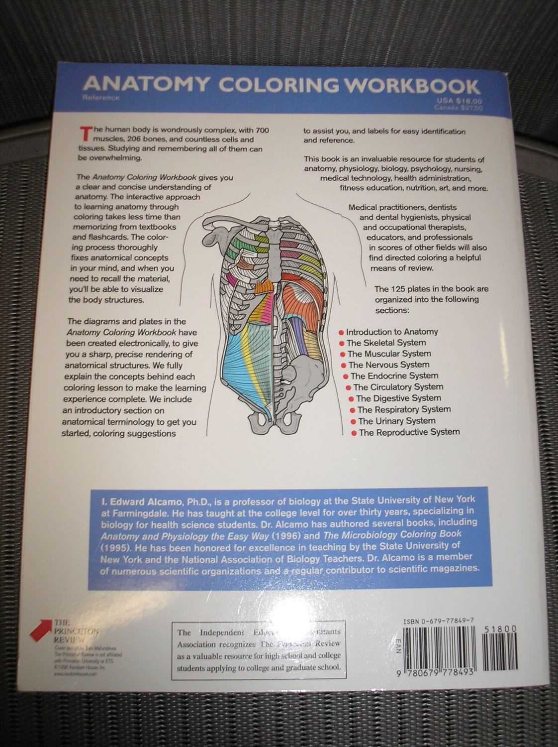 ANATOMY COLORING WORKBOOK, Second Edition THE PRINCETON REVIEW by I