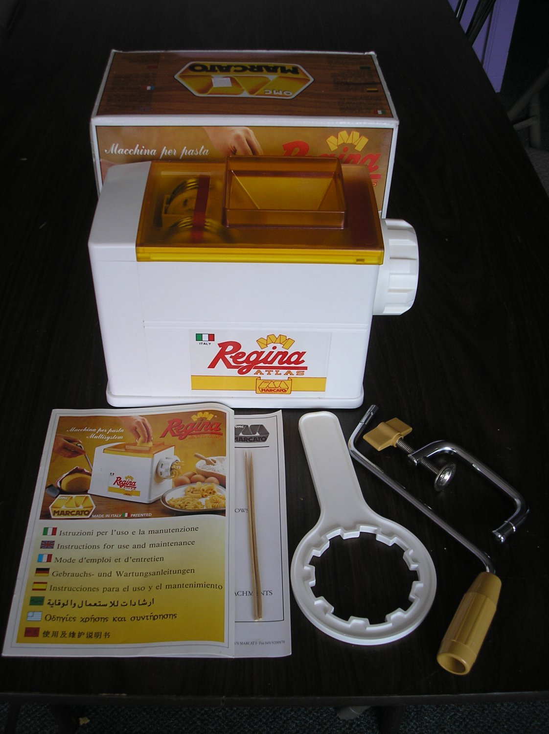 Marcato Atlas Manual Pasta Extruder Regina Made in Italy by Atlas!