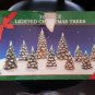 CHRISTMAS TREES-LIGHTED PORCELAIN-SET OF 10-4" to 7"- PERFECT for CHRISTMAS VILLAGE SCENES!