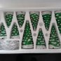 CHRISTMAS TREES-LIGHTED PORCELAIN-SET OF 10-4" to 7"- PERFECT for CHRISTMAS VILLAGE SCENES!