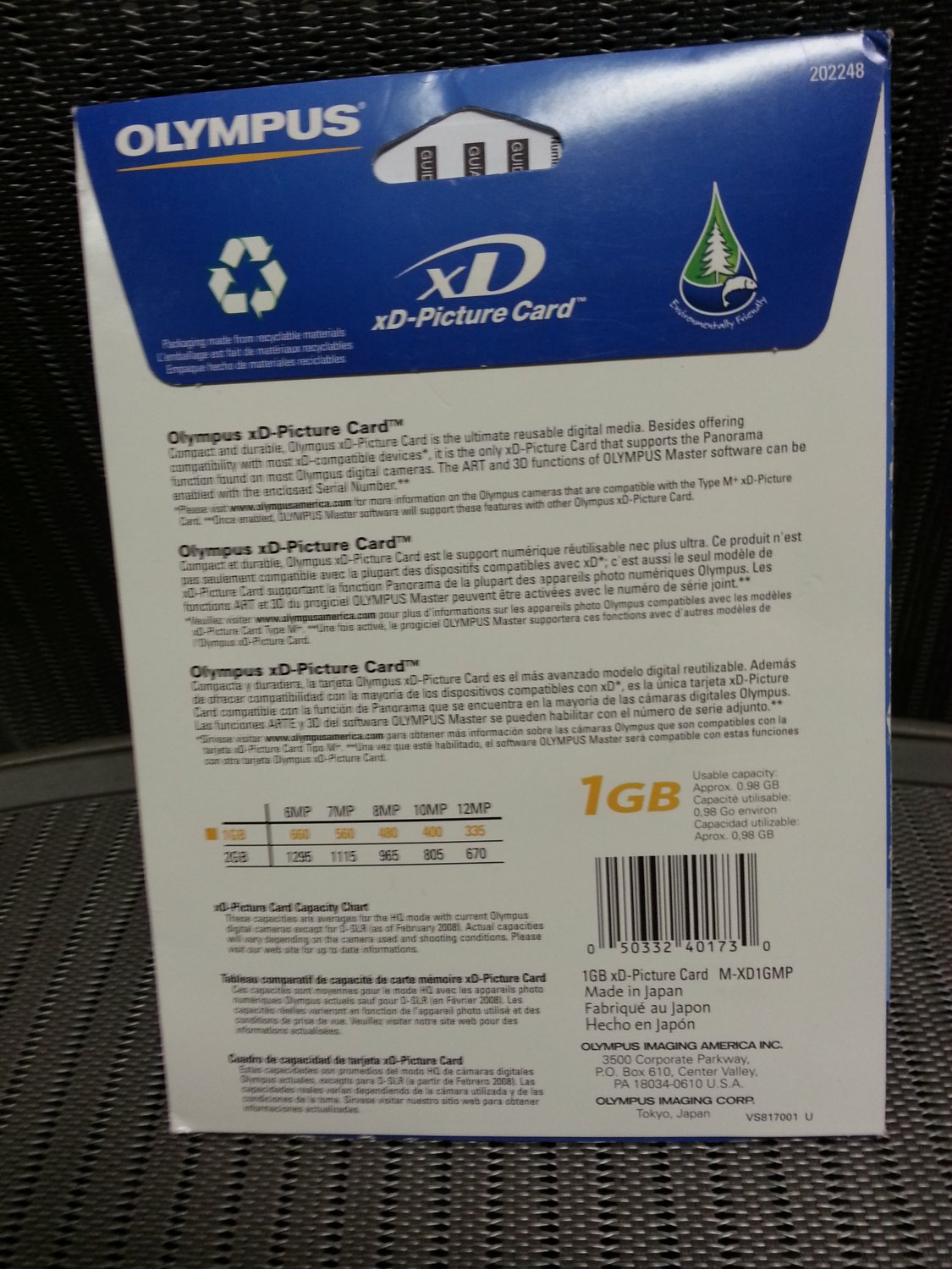 Olympus MXD1GMP Flash memory card 1 GB xD Type M+ by Olympus!