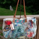 COLOSSAL Embellished Denim Duffle Tote - UNIQUE!