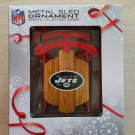 NFL Metal Sled Ornament - NY JETS - Sports Collector's Series - SHOW YOUR TEAM SPIRIT!