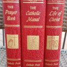 THE CATHOLIC PRESS-LIBRARY OF CATHOLIC DEVOTION SET-CATHOLIC MISSAL,LIFE OF CHRIST,PRAYER BOOK