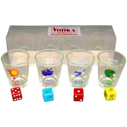 VODKA LOVER'S SHOT GLASS & DRINKING GAME SET BRAND NEW!