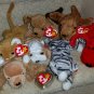 TY BEANIE BABIES - RETIRED - LOT of 7 DOG & CAT BEANIES #2 - NEW WITH TAGS!