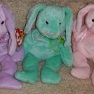 TY BEANIE BABIES - RETIRED - LOT #2 of 3 EASTER BUNNY BEANIES - NEW WITH TAGS!