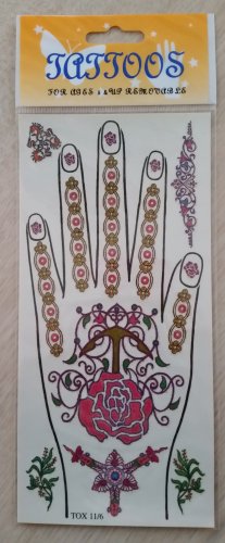 Glittering Hand, Fingers, Nails & Wrist Temporary Tattoos plus more - ROSE center!