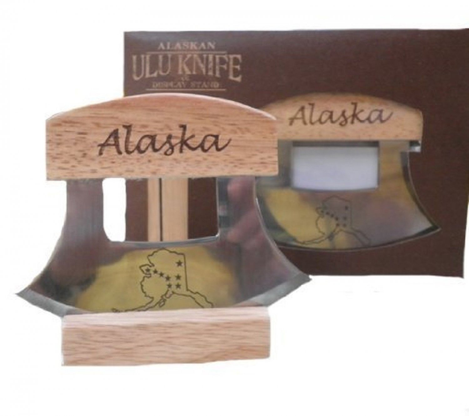 Alaskan Ulu Knife & Display Stand by Arctic Circle Enterprises!