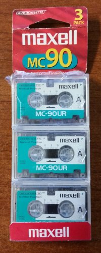 Maxell MC-90UR Micro-cassette tape For dictaphones port - 3 Pack!