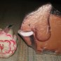 LITTLE GIRL, KITTY CAT & ELEPHANT WOODEN HAND-PAINTED DRAWER KNOBS PULLS-SET of 4-SIGNED by ARTIST!