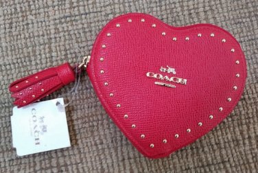 coach heart coin purse