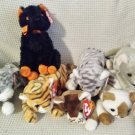 TY BEANIE BABIES - RETIRED - LOT of 7 CAT BEANIES #1 - NEW WITH TAGS!