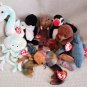 TY BEANIE BABIES - RETIRED - LOT of 8 SEA LIFE BEANIES #1 - NEW WITH TAGS!