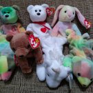 TY BEANIE BABIES - RETIRED - LOT of 7 MISC. ANIMAL BEANIES #5 - NEW WITH TAGS!