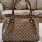 Gucci Sukey GG Satchel Tote #296835 Beige Canvas Leather Trim - NWTS!