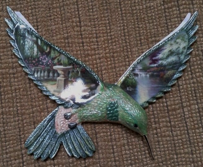 Thomas Kinkade Beauty in Flight Hummingbird "THE HOUR OF PRAYER" A4754 by Bradford Exchange!
