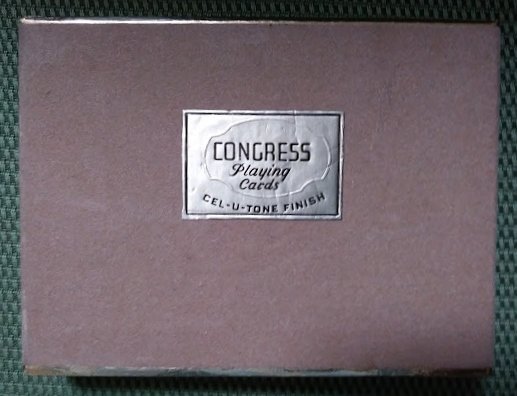 Vintage CONGRESS Playing Cards Two Decks CEL-U-TONE FINISH Knight Design!