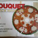 Bouquet Gingerbread Man Tree Skirt Latch Hook Kit KT240 - 33" Round - New in Box!