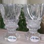 Godinger Shannon Crystal Pair Heart Hurricanes 24% Lead Crystal Votive & Taper Candle Holders!