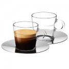 Nespresso Glass Collection Espresso Cups & Saucer Sets - New in Box!