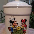 Vintage Walt Disney Cookie Jar Canister Mickey Mouse Minnie by Treasure Craft - RARE!