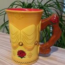 Disney Beauty and the Beast 'Belle' Ceramic Yellow Gown Dress Bow Tall Coffee Mug!