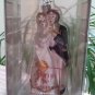CHERISH THE SEASON 6.5" blond Bride and brown-haired Groom Glass Wedding Christmas Ornament!