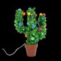 DCI Merry Christmas Cactus with Pom Poms & LED Lights - USB Powered - Deck Your Desk!