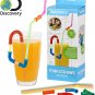 Discovery Fun Straws for Kids, 80 Piece Set, Multi Colored!