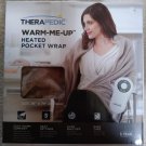 Therapedic Warm-Me-Up Electric Heated Pocket Wrap Cuddler Throw in Taupe!