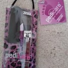 TRIM - Pedicure 4 piece Foot Care Mini Travel Size Kit - Faux Purple Leopard!
