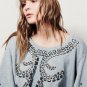 Free People To The Stars Gray Sweatshirt Top - #OB489189 - Size M - New with Tag!