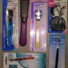 LOT #3 OF 7 PERSONAL CARE IMPLEMENTS - LASH CURLER & MIRROR, TWEEZERS, CALLUS SMOOTHER - NEW!