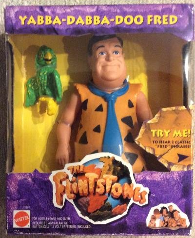 The Flintstones Yabba Dabba Doo Fred Action Figure by Mattel - 1993!