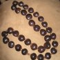 Vintage Hawaiian Brown Kukui Nuts Necklace/LEI - from Hawaii in the 1980's!