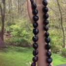 Hawaiian Black Kukui Nuts 'FLYING LIZARD' Necklace/LEI - wear as a BELT TOO!