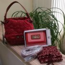 Authentic RoccoBarocco Top Handle Red 'Pillow' Embossed Bag and Wallet - NEW WITH TAGS!