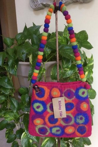 rising tide felted wool purses