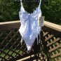 Intimate Attitudes White Stretch Lace Teddy with Snap Crotch and Garters - Sz 1X - NWT!